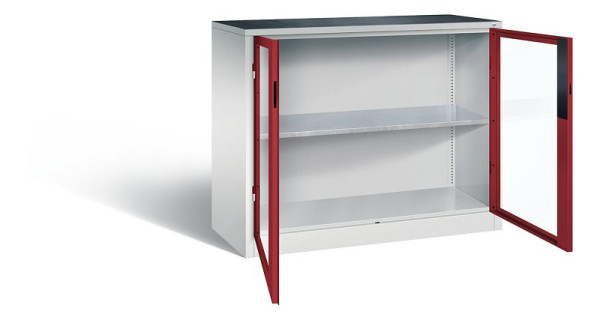 C+P Werkzeugschrank Acurado, H1000xB1200xT500mm, Farbe: Lichtgrau / Rubinrot, Muldengriff, 8831-0552 S10013