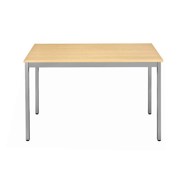 Bisley Mehrzwecktisch, Breite 1200 mm, Tiefe 800 mm, 19mm Tischstärke, 399 chrom x BC buche, MT1208BC399