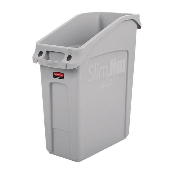 Rubbermaid Slim Jim Abfalleimer grau 49L, Polyethylen, FC924
