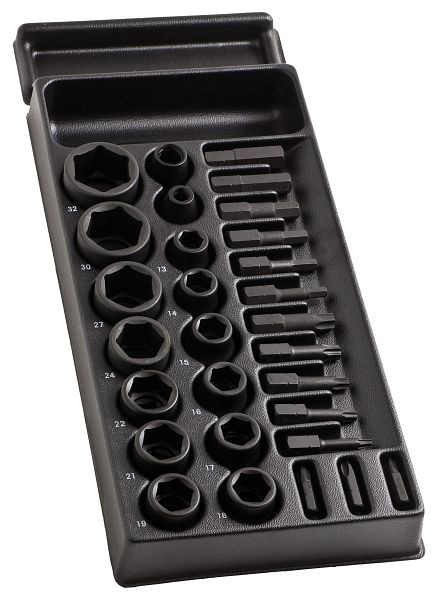 Facom Kunststoffmodul - IMPACT-Serie 5/16", 1/2", Bits ENH.3/ENP.2/NEX.A, Steckschlüssel NS.A, 29-teilig, MOD.NS2