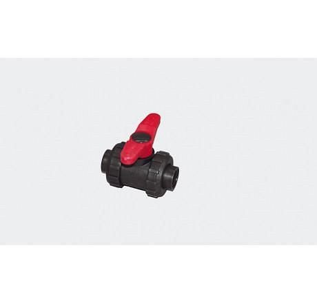 Cemo PVC-Kugelhahn beidseitig R 1 1/2"i, 6428, 4052886229699