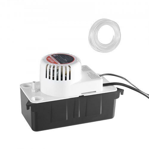 VEVOR Kondensatpumpe 1/50 PS, 1,89 L Tank, mit Schwimmerschalter & 6 m Schlauch für AC, Luftentfeuchter, Eisbereiter, Schwarz, ZBJZYPSB60W10SEO5001V2