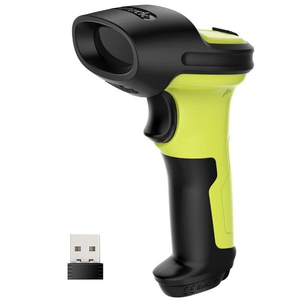 inateck 1D Wireless Barcode Scanner 2.4 GHz, 35 m Reichweite, Automatisches schnelles und präzises Scannen, 180 Tage Standby-Zeit, grün, BCST-60_green