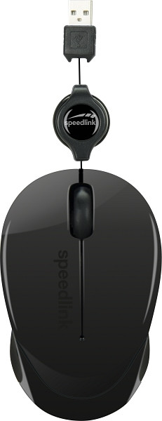 Speedlink BEENIE Mobile Maus - Kabelgebunden per USB, schwarz, SL-610012-BK