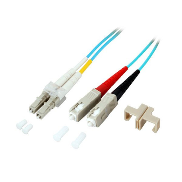 Dönges Patchkabel LWL, LC/SC 50/125y, OM3, 7,5 m, aqua, 106333