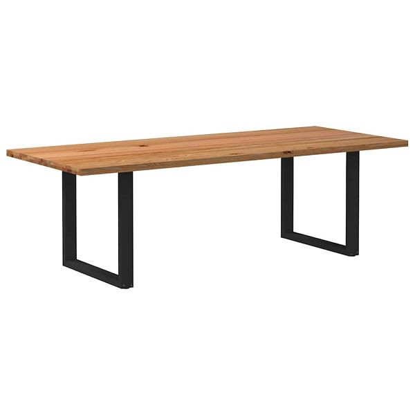 vidaXL Esstisch Hellbraun 240x100x74 cm Massivholz Eiche Rechteckig, 3304687