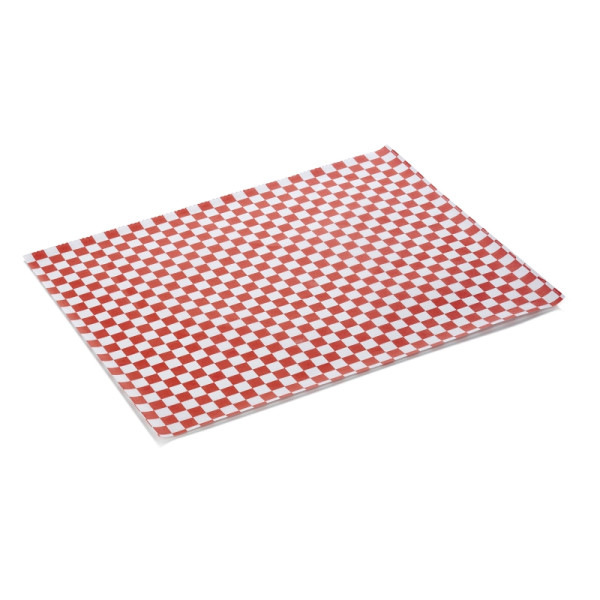 WAS Burgerpapier Rot Weiss Set WRAP & GO, 28 x 34, Set á 1000 Stück, Fettpapier, 9995334