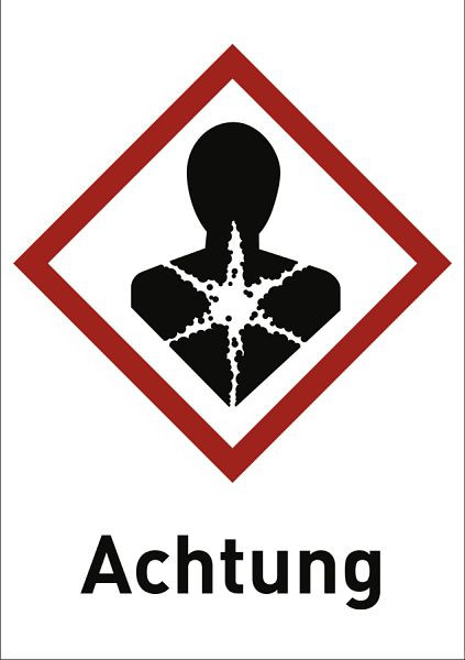 Moedel Ernste Gesundheitsgefahr (GHS 08) Achtung, Folie, 26x37 mm, VE: 500 Stück/Rolle, 56452