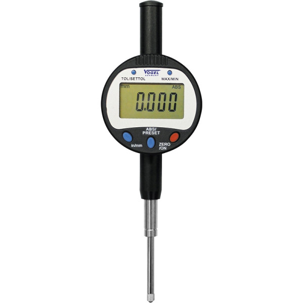 Vogel Germany Digital-Messuhr, mit USB-Datenausgang, 0 - 25.4 mm / 0 - 1.0 inch, 0.001 mm / 0.00005 inch, Gewicht: 12 g, 242161