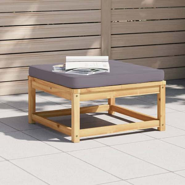vidaXL Gartenhocker mit Kissen Massivholz Akazie, 366496