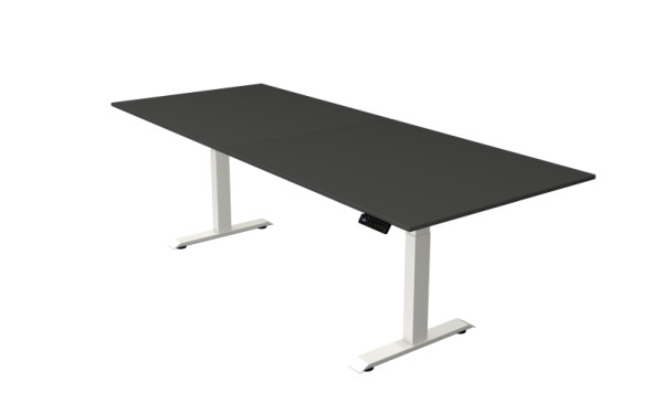 Kerkmann Steh-/Sitztisch Move 4 neu 250 x 100 cm Gestell weiß, Tischplatte anthrazit, 10091213