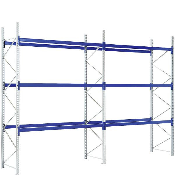 BITO Palettenregal Set /P2 4505/1100/25500 K-Regal 3 Ebenen 800 RAL5010 unmontiert, C0710-0560