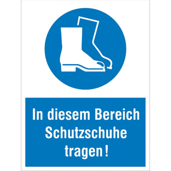 Stein HGS Kombischild, In diesem Bereich Schutzschuhe tragen!, 43.0393