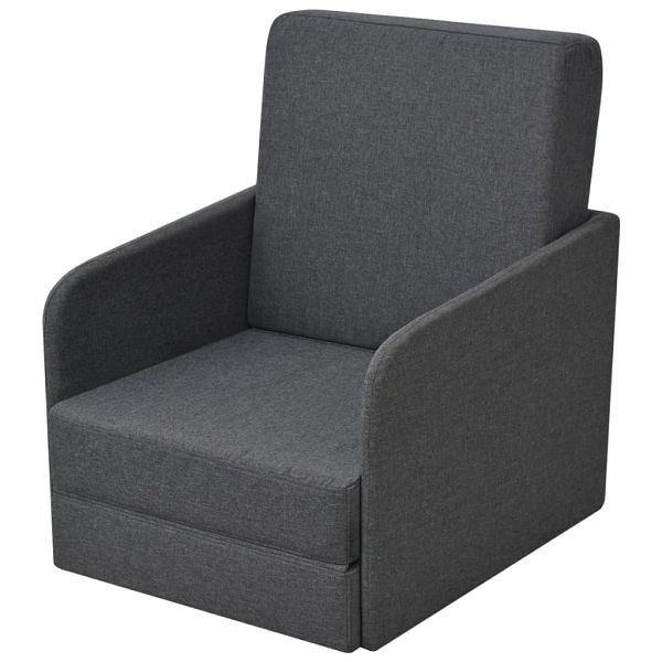 vidaXL Schlafsessel Ausziehbar Dunkelgrau Stoff, 243649