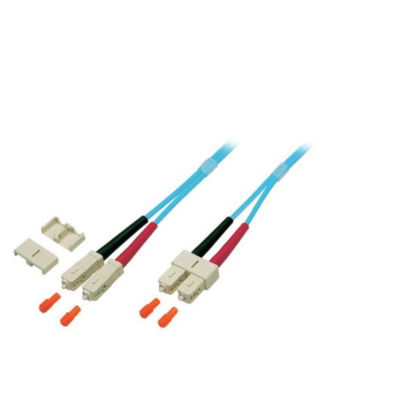 Dönges Patchkabel LWL, SC/SC 50/125y, OM3, 0,5 m, aqua, 108262