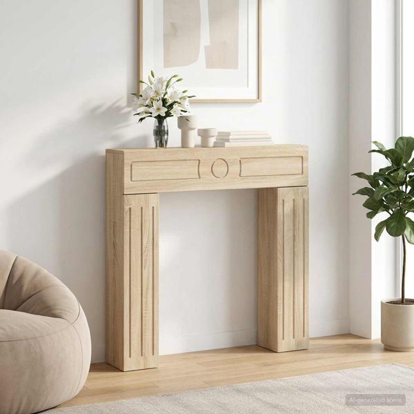 vidaXL Kaminumrandung Sonoma 102 x 18 x 100,5 cm Holzwerkstoff, 8006608