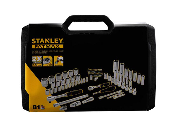 Stanley Steckschlüssel Set ½" + ¼", 81-teilig, FMMT82826-1