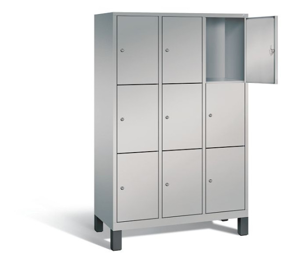 C+P Schließfachschrank Evolo, H1850xB1200xT500mm, Farbe: Weißaluminium, 48010-323 S10161