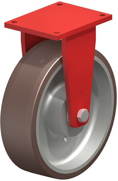 Blickle BS-GB 406K Stahlgeschweißte Schwerlast-Bockrolle, Blickle Besthane®, Braun, 741423