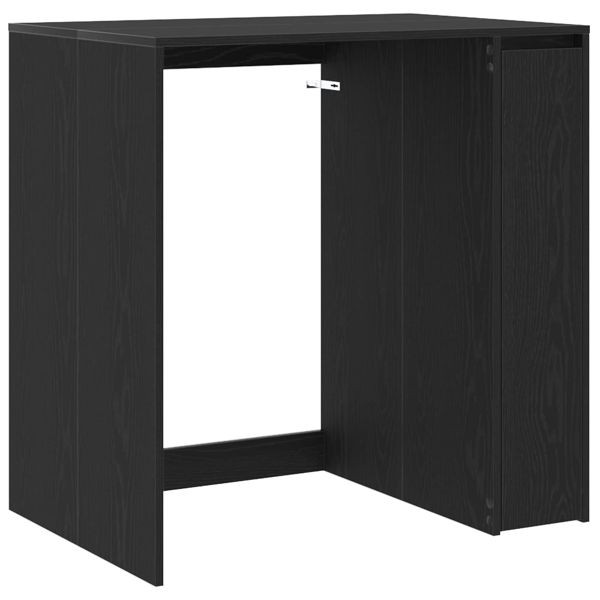 vidaXL Waschmaschinen-Schrank Schwarz Eichen-Optik 87 x 60 x 89 cm, 8006801