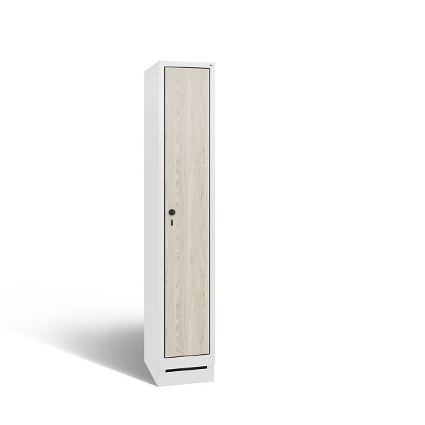 C+P Spind Evolo, 1 Abteil, H1800xB320xT500 mm, Weiß/HPL Esche, 48020-10 S10464