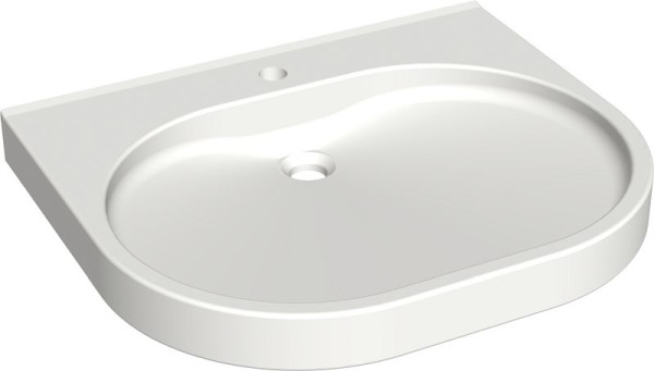 KWC Einzelwaschtisch, VARIUS, Miranit, 650x120x550 mm, barrierefrei, 2030020958