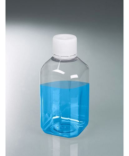 DENIOS Laborflaschen aus PET, steril, glasklar, mit Graduierung, 500 ml, VE: 24 Stück, 281749