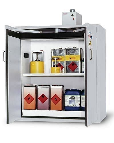asecos Gefahrstoffschrank G-1200-F, 1200 mm, 1 Einlegeboden, grau, 208513