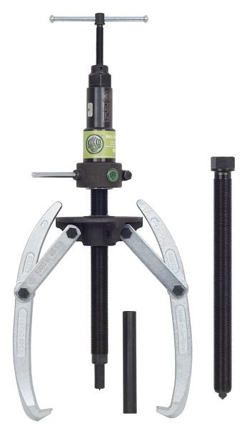 KUKKO 2-armiger Abzieher mit schwenkbaren Abzughaken und langer Hydraulikspindel, Spannweite außen: 300 mm, 46-1-B