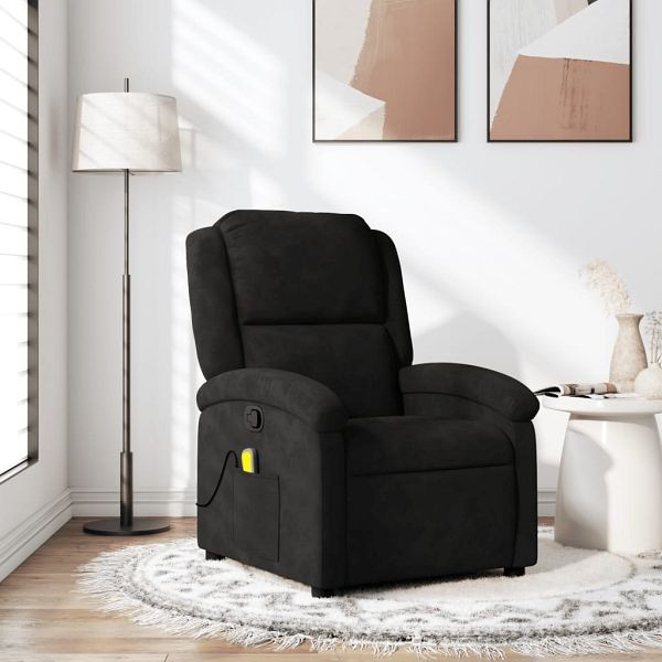 vidaXL Massagesessel Schwarz Samt, Top-Qualität, 371814