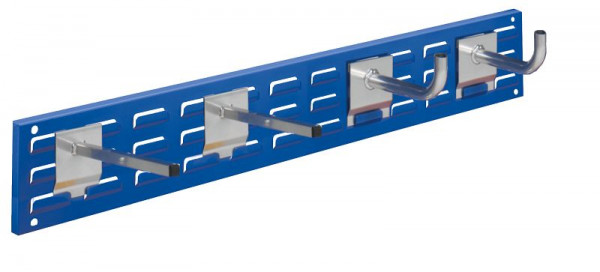 Kappes RasterPlan Wandschiene Schlitzplatte Set 12, L 920 mm x H 140 mm, RAL 5010, 2 x Universalhalter, 2 x Rohrträger, 4202.09.5421