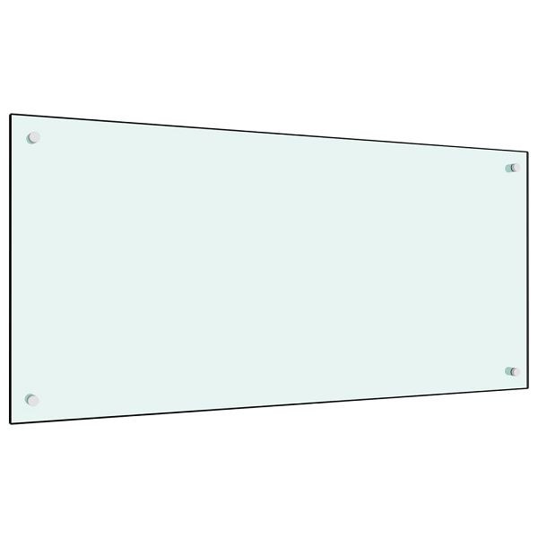 vidaXL Küchenrückwand Weiß 100x50 cm Hartglas, 249461