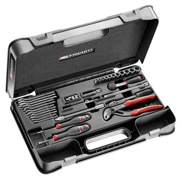 Facom Steckschlüsselsortiment 1/4", 6-Kant, zöllig, und Schlüssel - 32 Teile - R.161B, R.440AUP