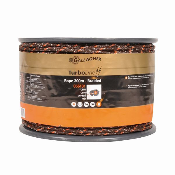 Gallagher TurboLine Cord 200m terra, 056101, 8713235056101