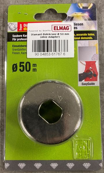 ELMAG Diamant-Bohrkrone Ø 50 mm (ohne Adapter), 61767, 9004853617676