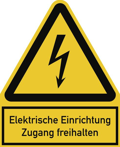 Moedel Elektrische Einrichtung Zugang freihalten, Kombischild, Kunststoff, 200x244 mm, 58003