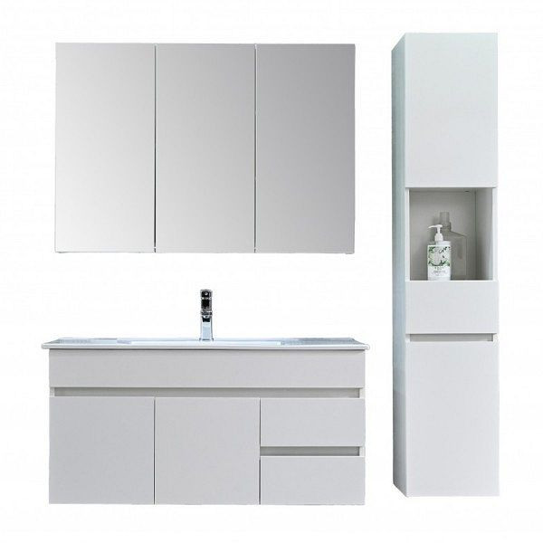Sanotechnik Badezimmermöbel Set Belluno, weiß gefärbt, HT20100