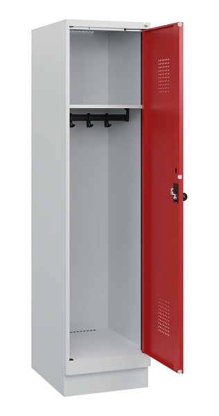 C+P Spind Evolo PLUS, Sockel, 1 Abteil, 1630x400x500mm, 7035/3000, Drehriegel, 0490205-12 S10003