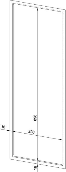 Wagner EWAR Abdeckrahmen für Gerätemaß 298x898, matt geschliffen, 768650