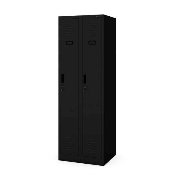 Jan Nowak Spind Umkleideschrank KACPER II, 600 x 1800 x 500 mm, schwarz, 1822