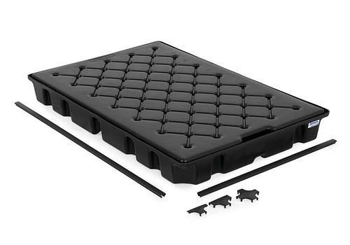 DENIOS classic-line Bodenelement aus Polyethylen (PE) mit PE-Stellfläche und Verbindungsset, 1200x800x125 mm, 292967