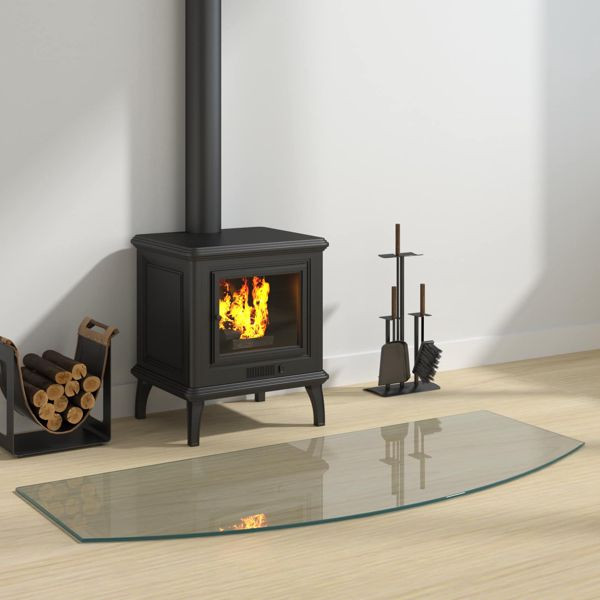 vidaXL Feuerstelle Glasplatte Transparent 120 x 50 cm Glas, 353884