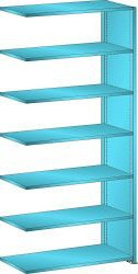 LISTA Anbauregal L1006 (BxTxH) 1000x500x2200mm 160kg Farbe: Lichtblau, 50.307.010
