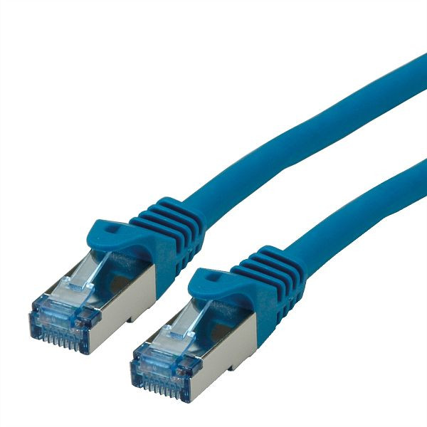 ROLINE Patchkabel Kategorie 6A S/FTP (PiMF), Component Level, LSOH, blau, 0,3 m, 21.15.2974