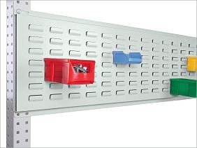 Manuflex Werkzeug-Schlitzplatte für UNIVERSAL und PROFI, Nutzhöhe = 300 mm, für Tischbreite 1000 mm, Lichtgrau, ZB0071.7035