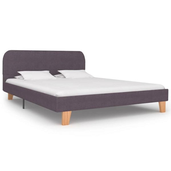 vidaXL Bettgestell Taupe Stoff 135x190 cm, elegant, 281068