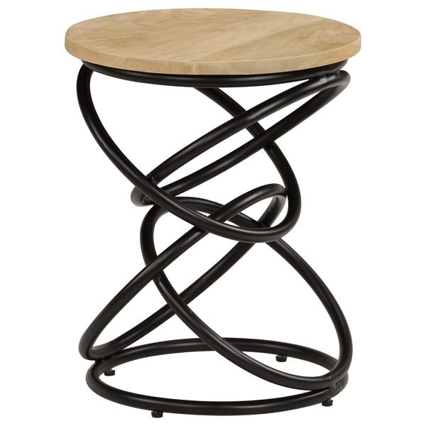 vidaXL Beistelltisch Mango Massivholz 40x50 cm, Material: Oberseite aus massivem Mangoholz und pulverbeschichtete Eisenbeine, 247320