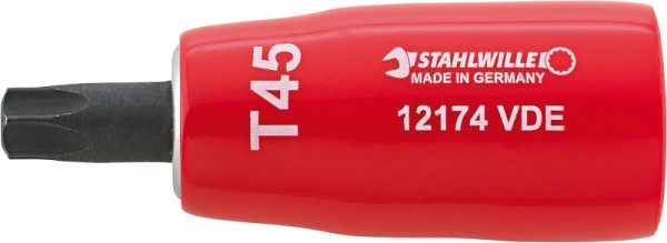 STAHLWILLE 10 mm (3/8") VDE-Schraubendrehereinsätze Nr.12174 VDE TORX T20 Länge 67 mm, 02390020