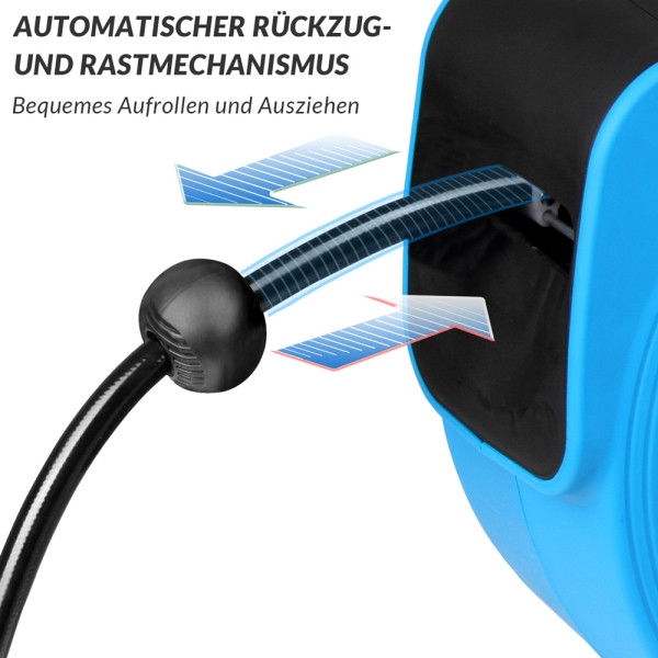 DEUBA Druckluftschlauch Aufroller 10m Schnellkupplung 1/4", 104086