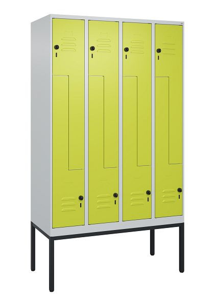 C+P Z-Spind Classic PLUS, Gestell, 8 Abteile, 2120x1200x500mm, 7035/0024, Drehriegel, 0800337-408 S10010